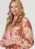 Izabel London Red Floral Long Sleeve Short Shirt Dress - 8 Image 3