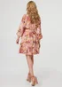 Izabel London Red Floral Long Sleeve Short Shirt Dress - 8 Image 2