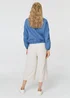 Izabel London Blue Relaxed Drawstring High Neck Jacket - 10 Image 2