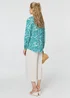 Izabel London Green Leaf Print Long Sleeve Relaxed Blouse - 16 Image 2