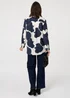 Izabel London Navy Abstract Long Sleeve Button Front Shirt - 16 Image 2