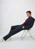 Navy Check Tailored Trousers - 26/L29 Image 3