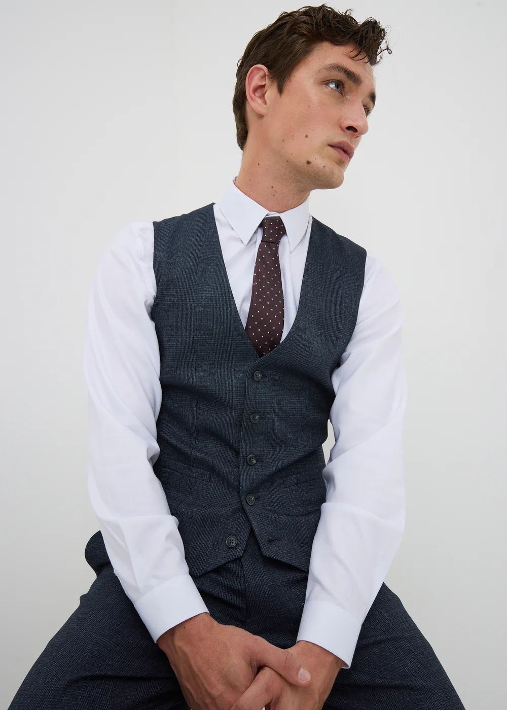 Taylor & Wright Navy Suit Waistcoat - L Image 1