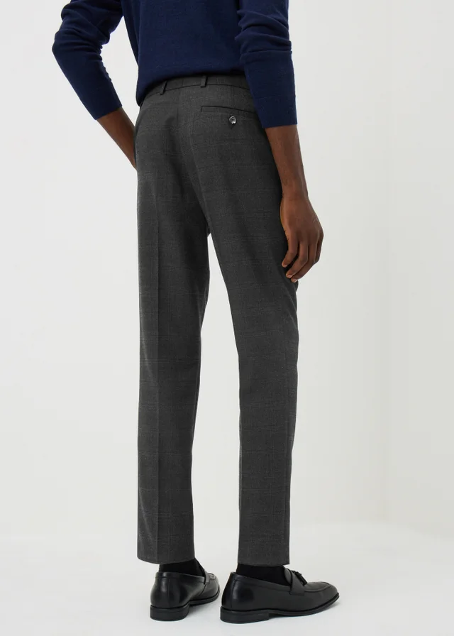 Taylor & Wright Grey Active Waist Check Slim Fit Trosuers