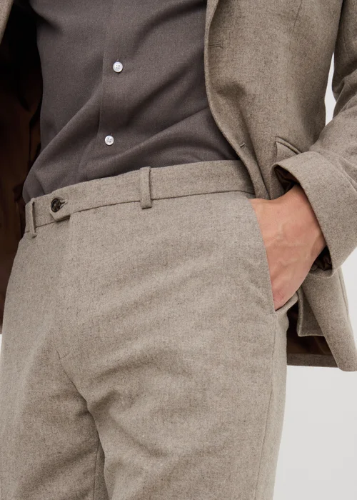 Taylor & Wright Regent Italian Stone Tailored Fit Suit Trousers - 32 Waist 29 Leg Image 3