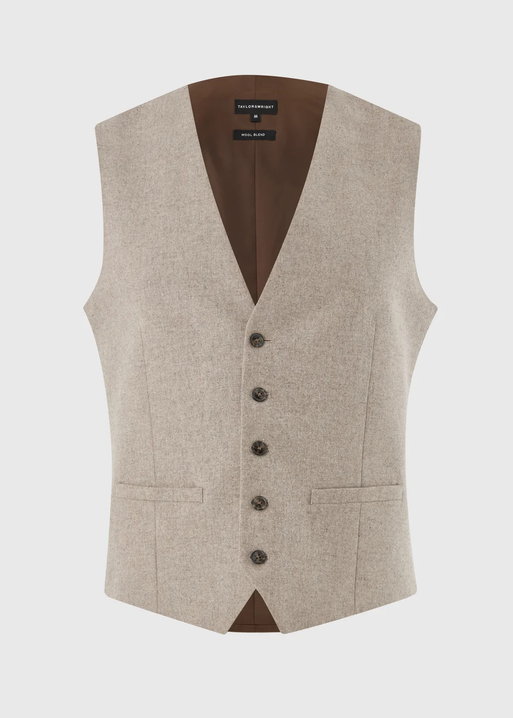 Taylor & Wright Regent Italian Stone Suit Waistcoat - XS Image 5