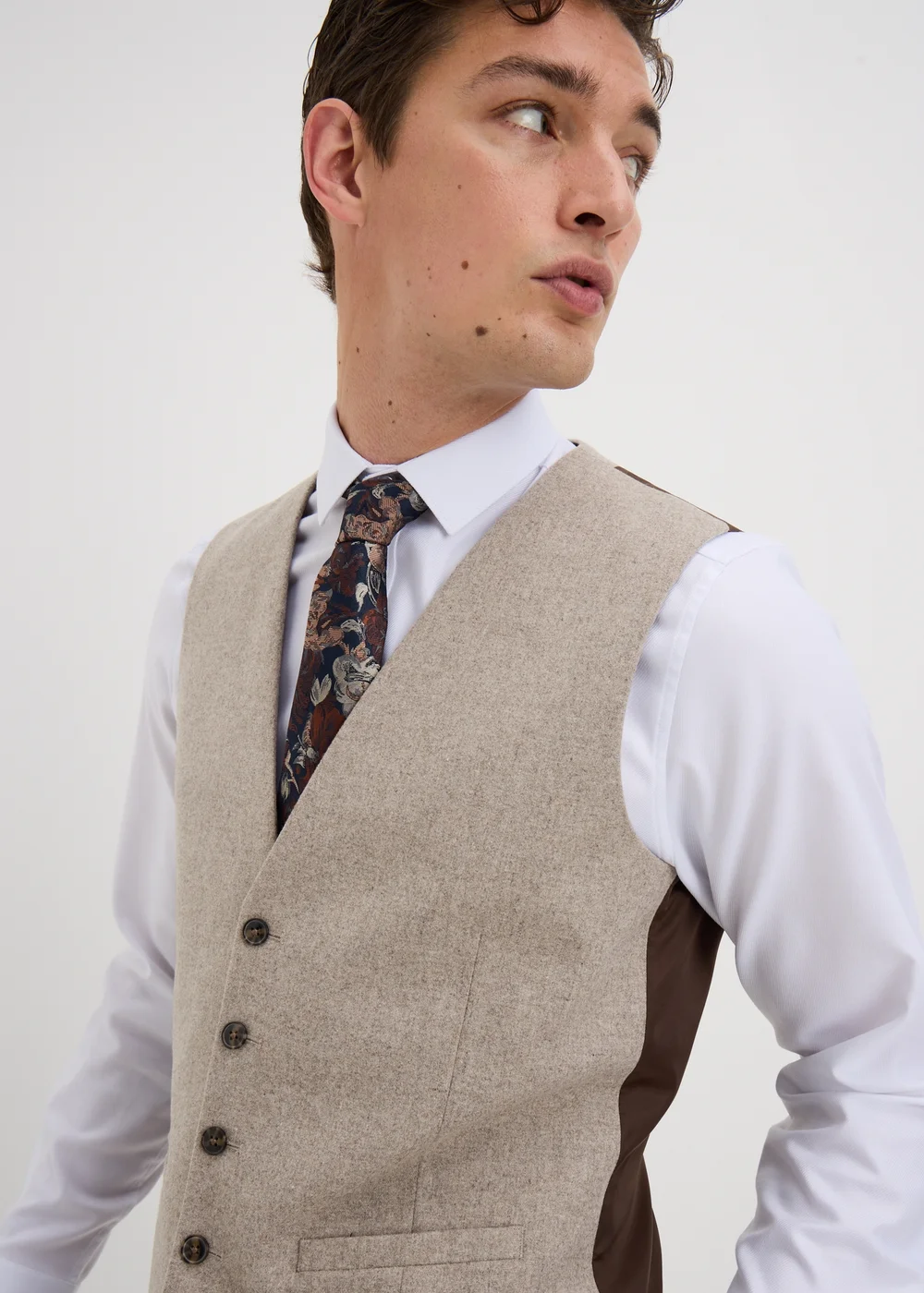 Taylor & Wright Regent Italian Stone Suit Waistcoat - XS Image 3