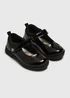 Disney Frozen Elsa Girls Black School Shoes (Younger 6-12) - 6 Infants Image 1