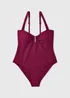 Wine Textured Swimsuit - 8 Image 1