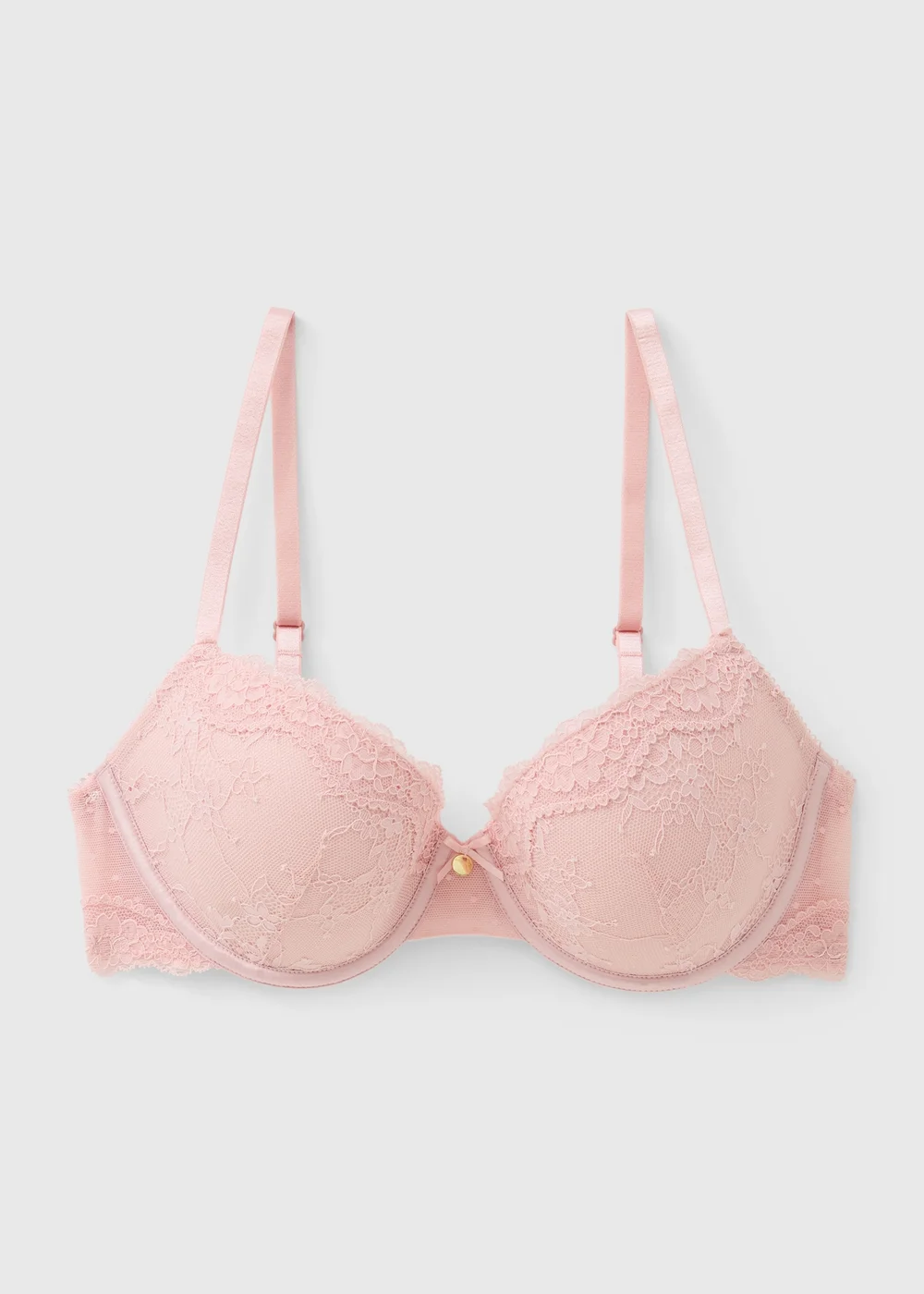 Pink Lace Plunge Bra - 32B Image 3