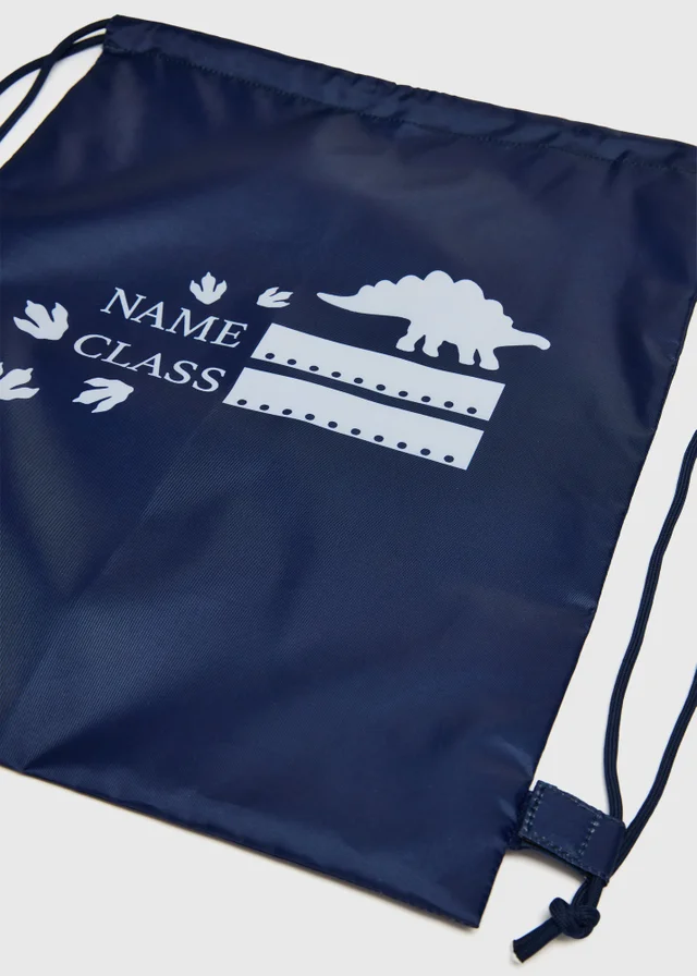 Boys Navy Dino Pumpbag