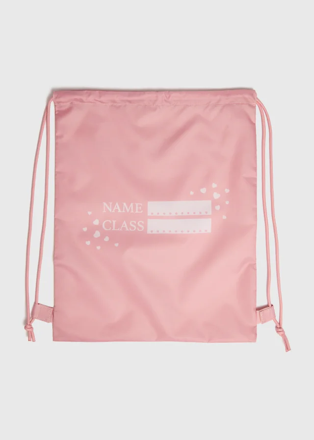 Girls Pink School Pump Bag