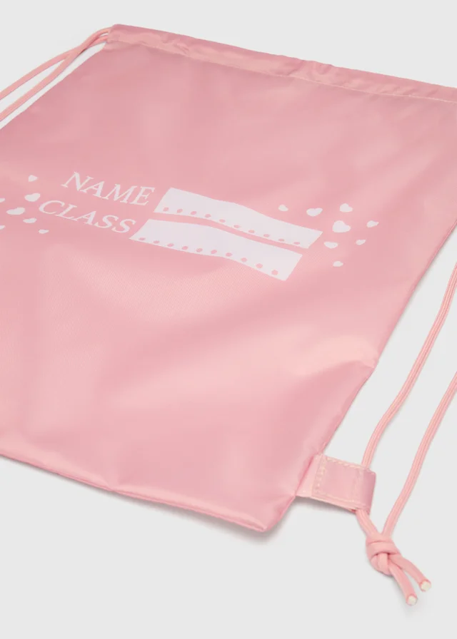 Girls Pink School Pump Bag