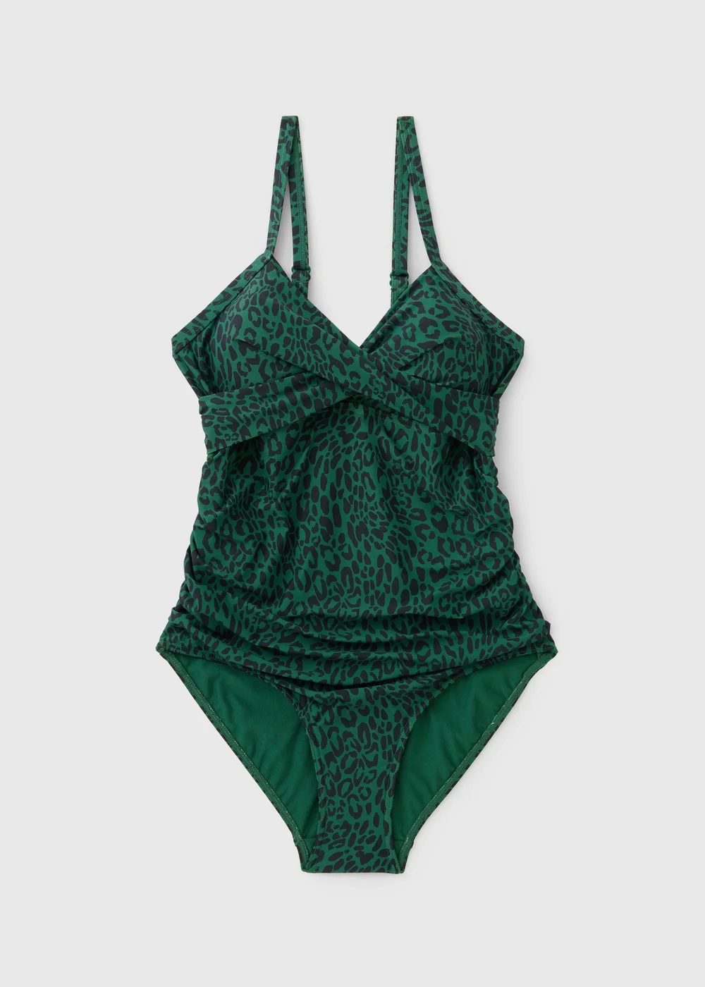 Green Leopard Print Shape Swimsuit - 8 Image 2