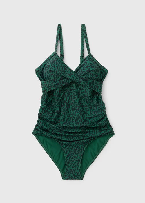 Green Leopard Print Shape Swimsuit - 8 Image 2