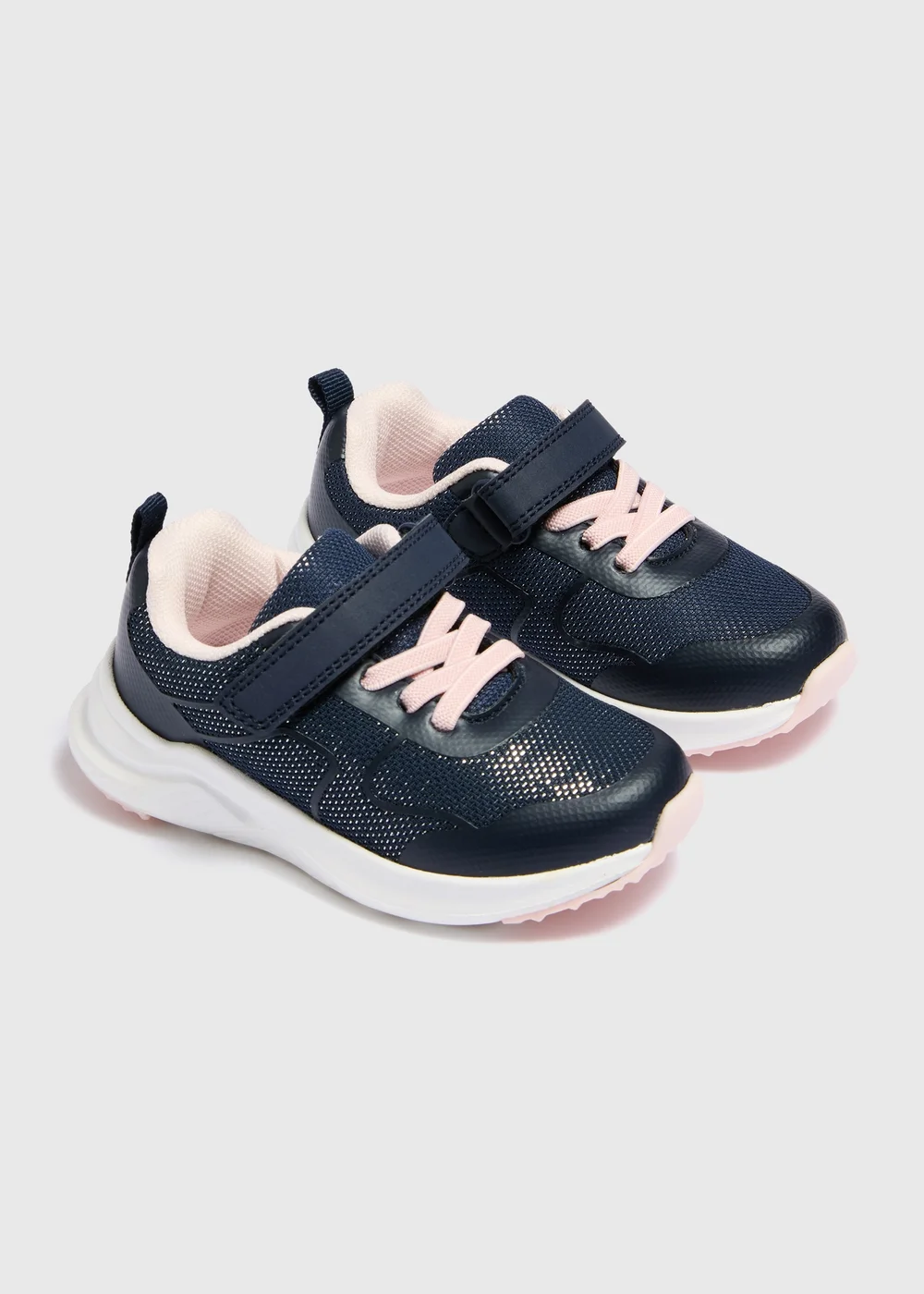 Girls Navy Chunky Trainers (Younger 4-12) - 4 Infants Image 1