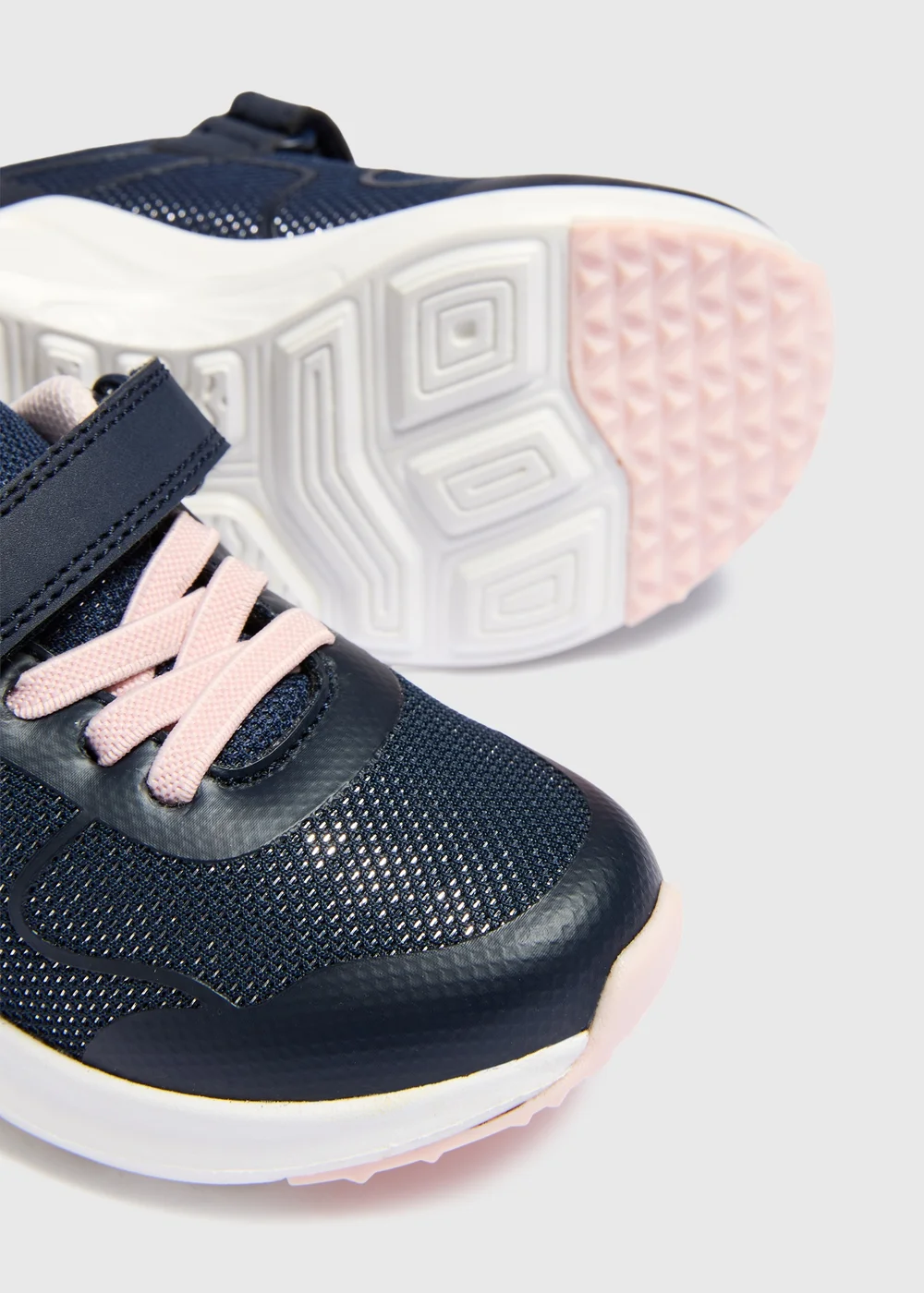 Girls Navy Chunky Trainers (Younger 4-12) - 4 Infants Image 2