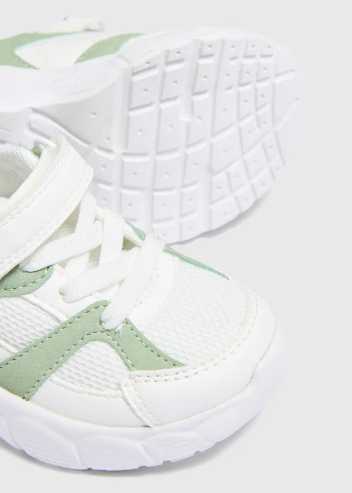 White Chunky Sports Trainers (Younger 10- Older 5) - 4 Infants Image 2