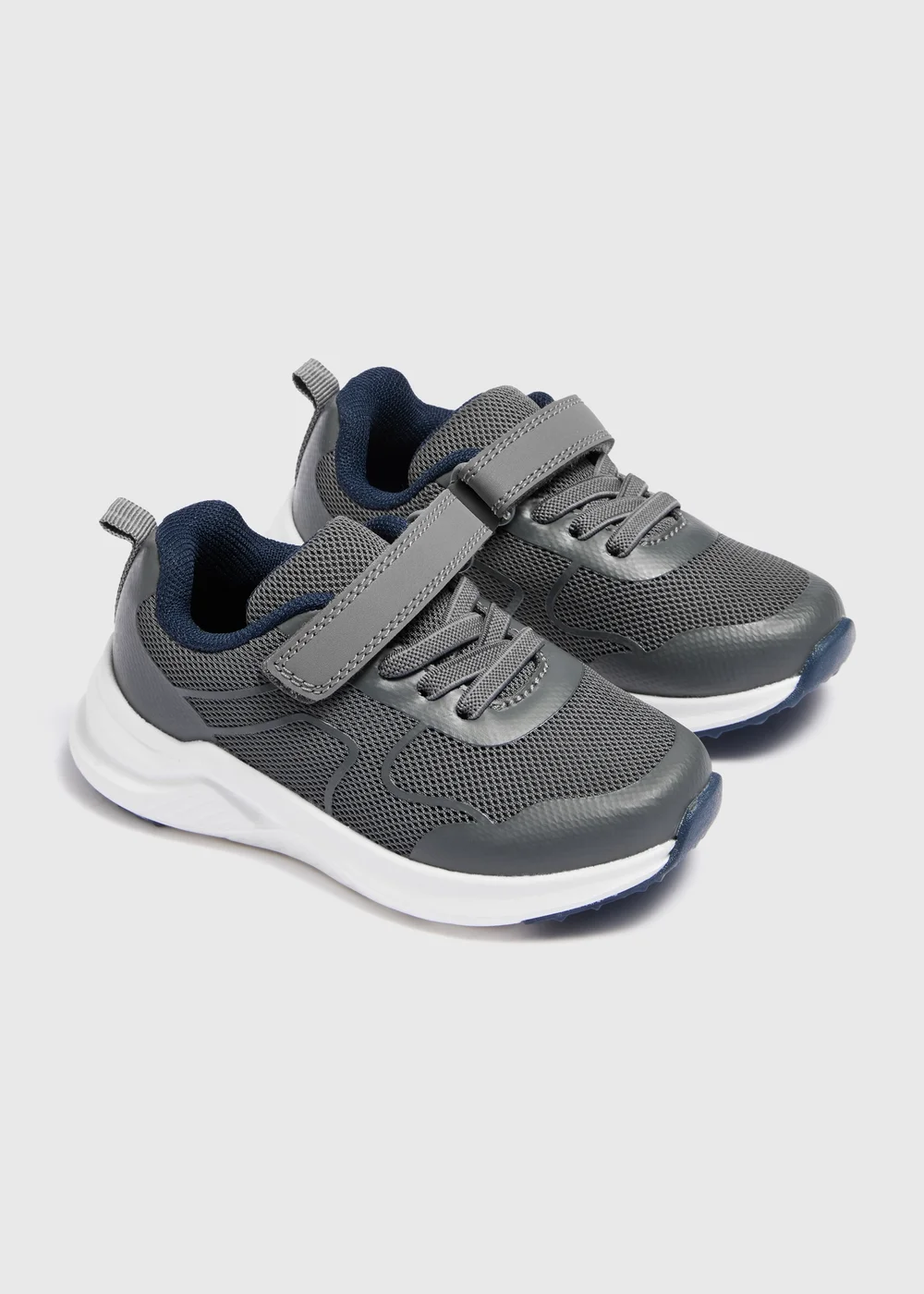 Boys Grey Chunky Trainers (Younger 4-12) - 4 Infants Image 1