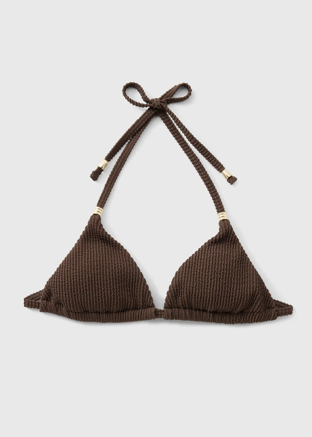 Chocolate Textured Bikini Top - 12 Image 3