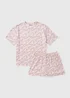 Pink Ditsy Floral Soft Touch Pyjama Set - S Image 1