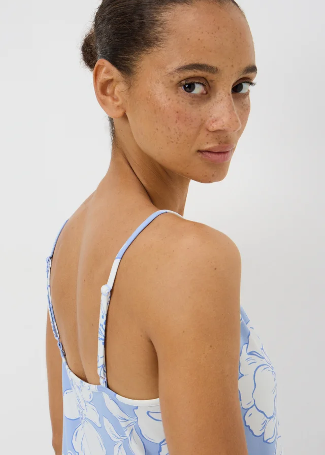 Blue Floral Soft Touch Cami Pyjama Set