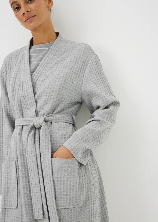 Grey Waffle Dressing Gown