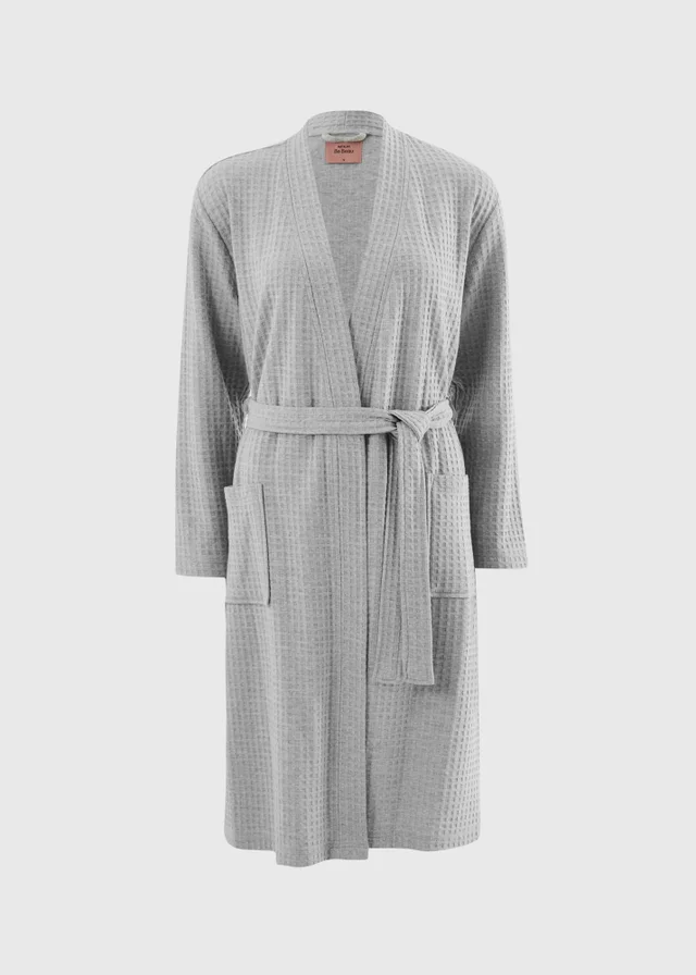 Grey Waffle Dressing Gown