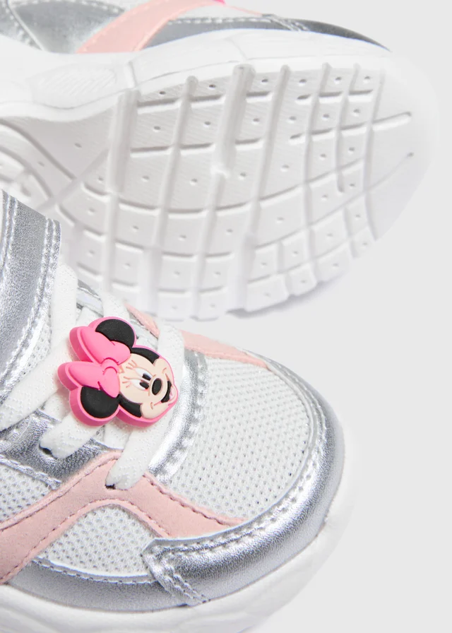 Disney Minnie Mouse Girls White Chunky Trainers (Younger 4-12)