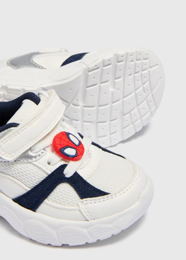 Marvel Spidey Boys White Mesh Chunky Trainers (Younger 4-12)
