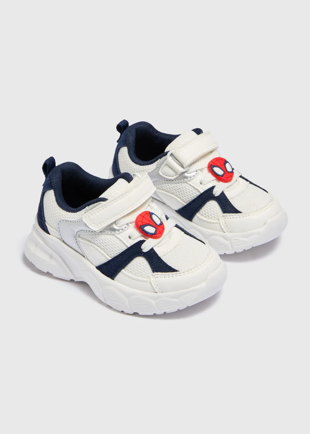 Marvel Spidey Boys White Mesh Chunky Trainers (Younger 4-12) - 4 Infants Image 1