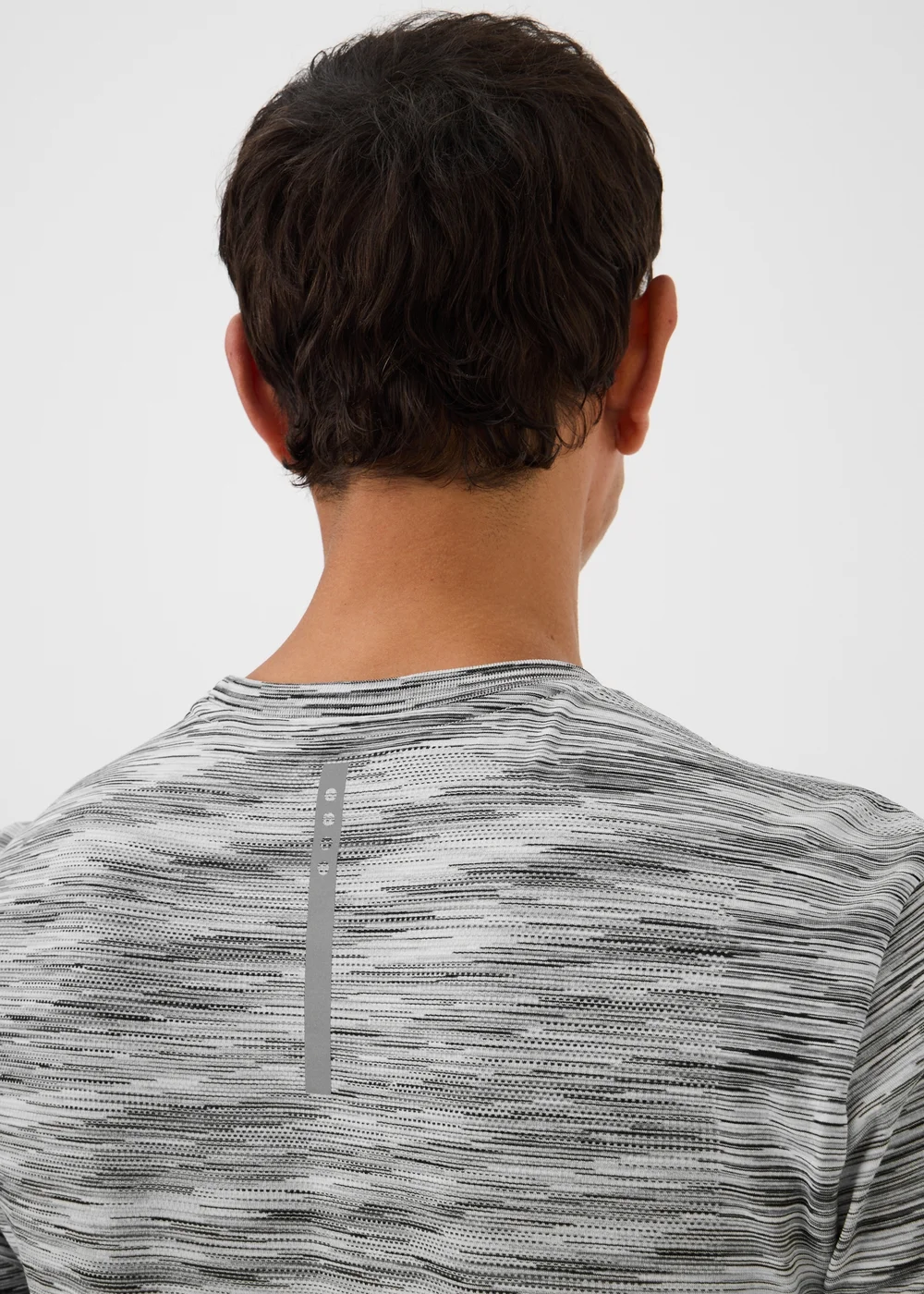 Souluxe Black Ombre Space Dye Seamless Sports T-Shirt - S Image 3
