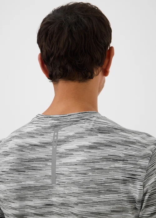 Souluxe Black Ombre Space Dye Seamless Sports T-Shirt - S Image 3