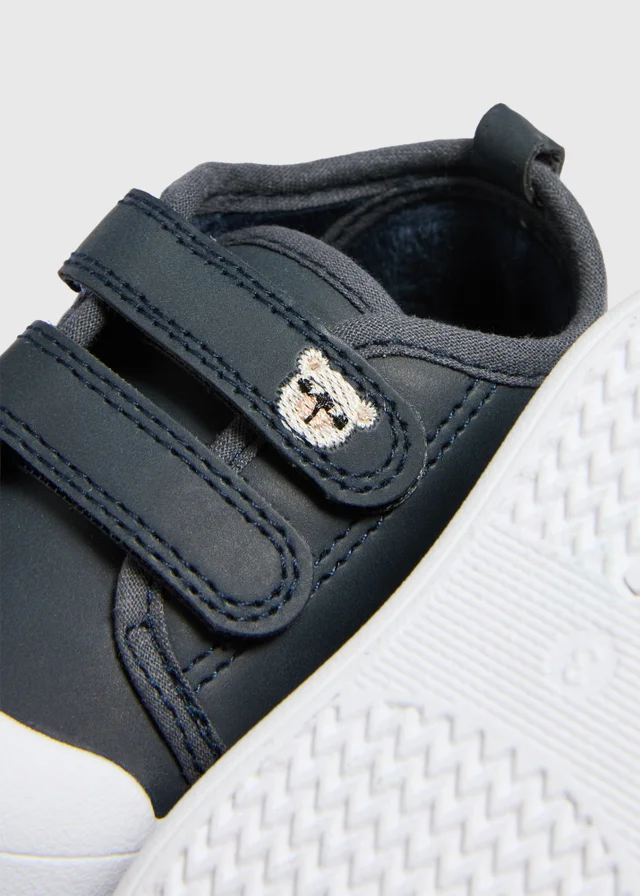 Pre-Walker Boys Navy Faux Leather Trainers (Younger 2-5)