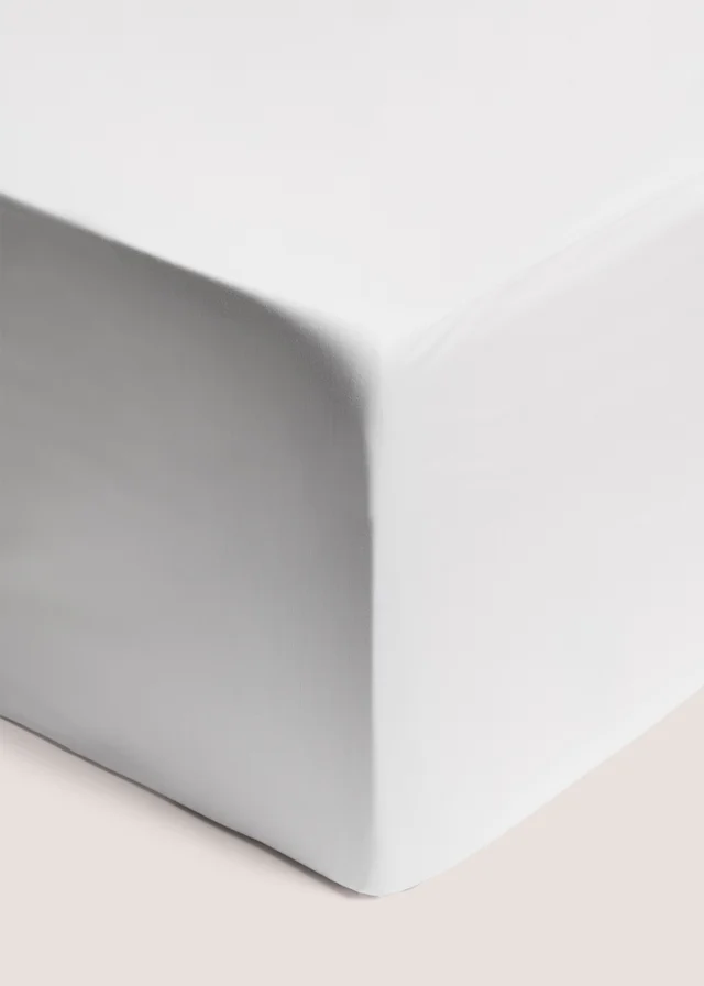 White Cotton Flat Bed Sheet (300 Thread Count)