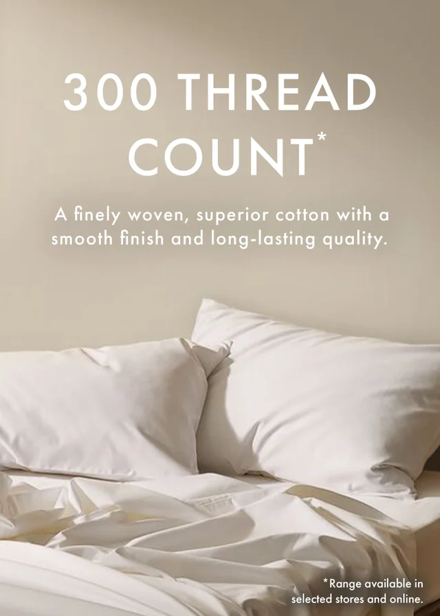 White Cotton Flat Bed Sheet (300 Thread Count)
