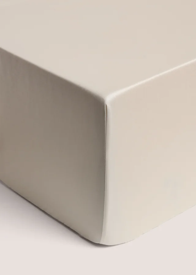 Natural Cotton Deep Fitted Bed Sheet (300 Thread Count)
