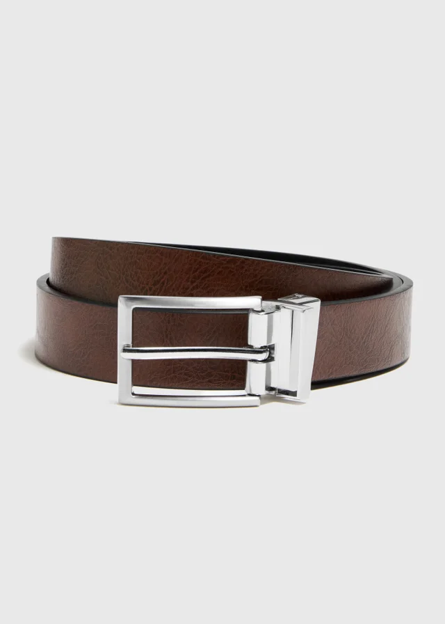 Tan Reversible Smart Belt
