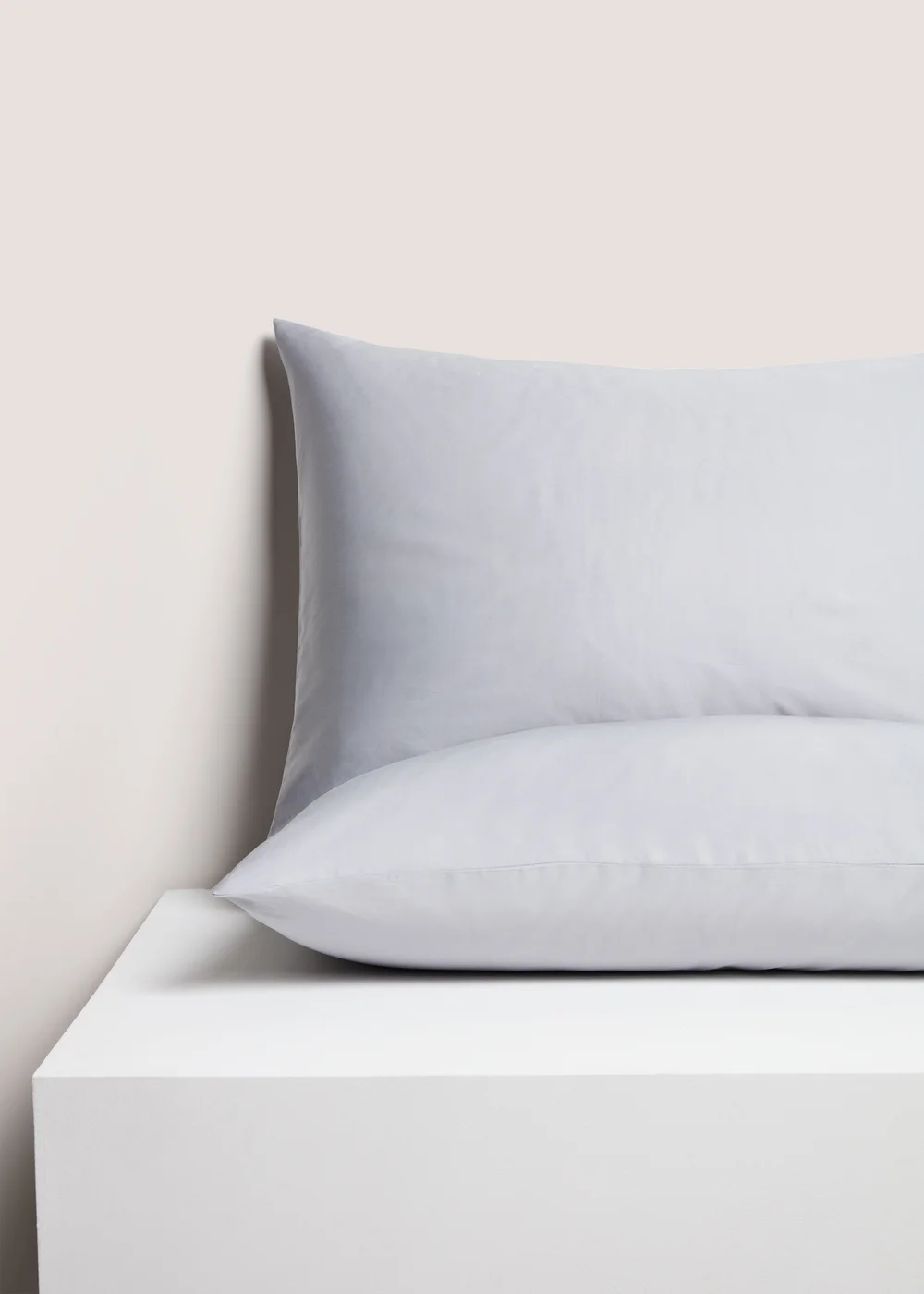2 Pack Grey Housewife 300 Thread Count Pillowcases Image 1
