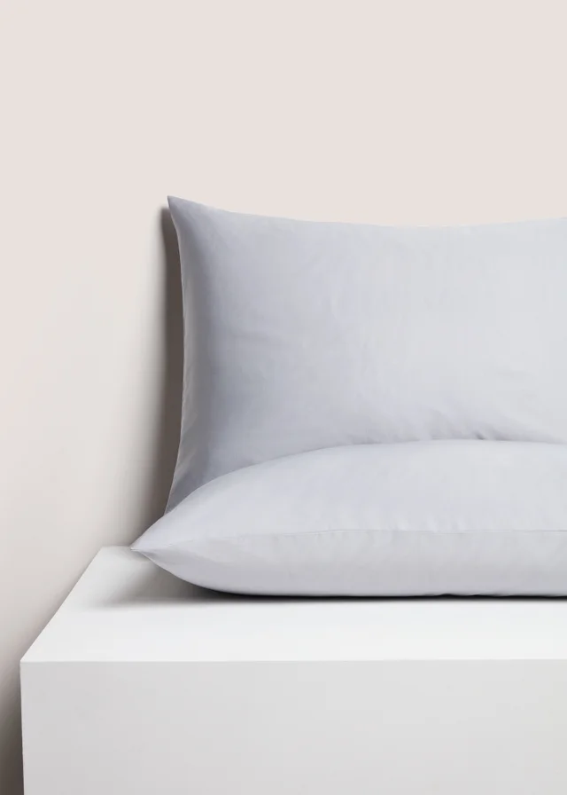 2 Pack Grey Housewife 300 Thread Count Pillowcases