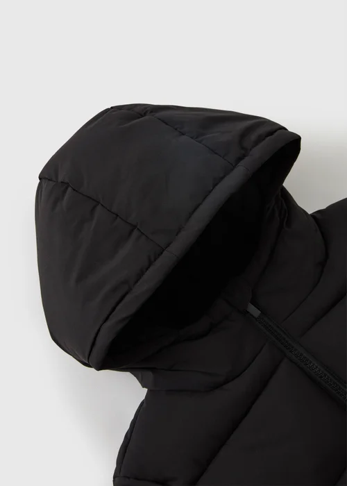Boys Black Padded Showerproof Coat (7-15yrs) - 7 Yrs Image 2