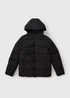 Boys Black Padded Showerproof Coat (7-15yrs) - 7 Yrs Image 1