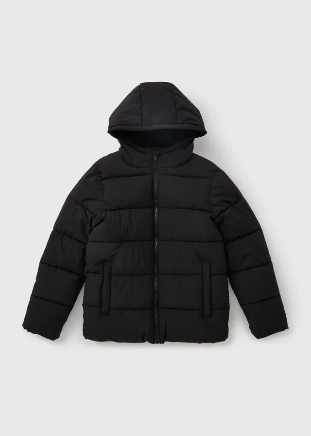 Boys Black Padded Showerproof Coat (7-15yrs)