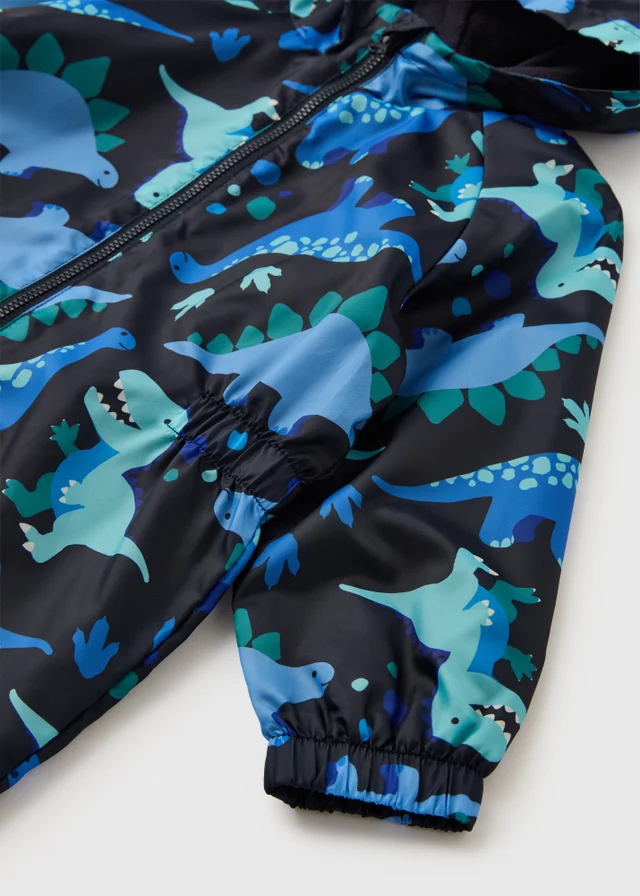 Boys Navy Dinosaur Puddlesuit (1-8 Yrs)