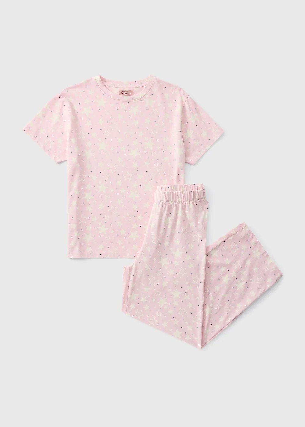 Pink Star Wide Leg Pyjama Set - S Image 2