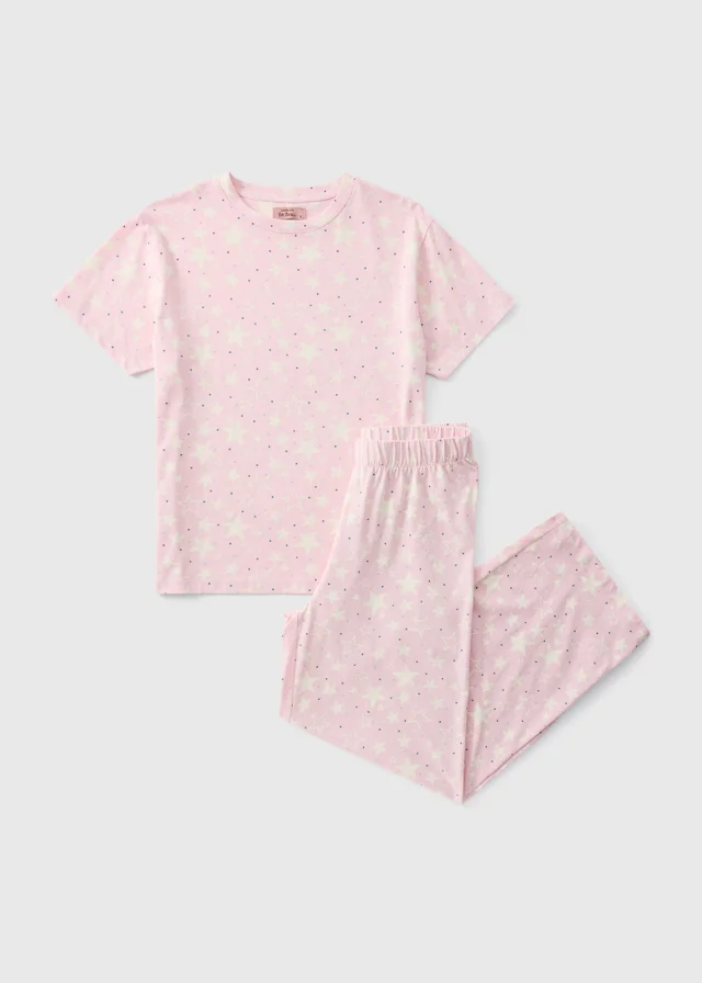 Pink Star Wide Leg Pyjama Set