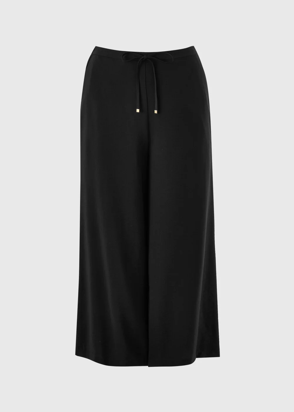 Black Twill Wide Leg Culottes - 10 Image 4