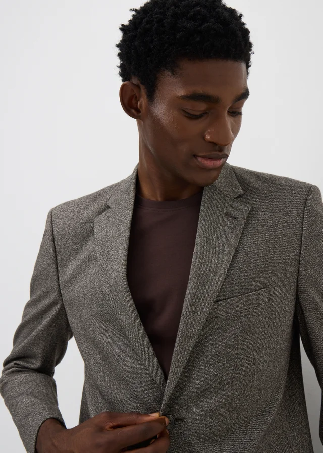 Taylor & Wright Brompton Brown Twill Tailored Fit Suit Jacket