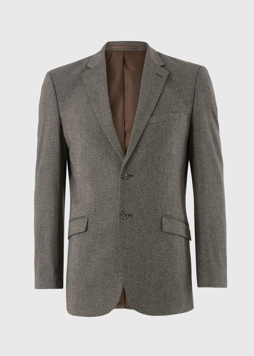 Taylor & Wright Brompton Brown Twill Tailored Fit Suit Jacket - 34 Chest Short Image 5