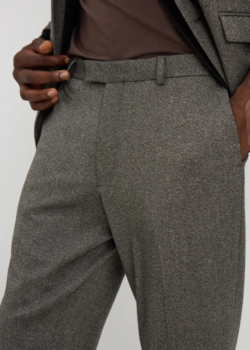 Taylor & Wright Brompton Brown Twill Tailored Fit Suit Trousers - 26/L29 Image 3